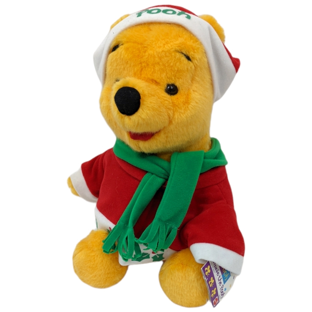 Vintage 90s Disney Winnie the Pooh Santa Christmas Holiday NWT NEW